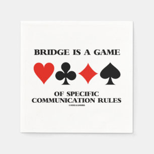 Bridge ist ein Spiel spezifischer Kommunikationsre Serviette