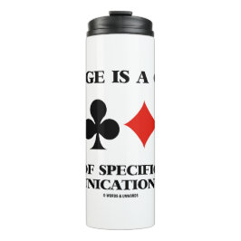 Bridge ist ein Spiel spezifischer Kommunikationsre Thermosbecher