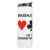 Bridge ist ein Spiel spezifischer Kommunikationsre Thermosbecher (Nach links gedreht)
