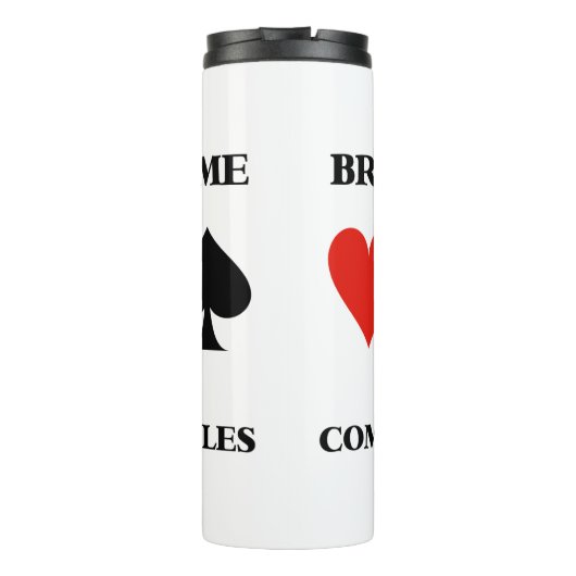 Bridge ist ein Spiel spezifischer Kommunikationsre Thermosbecher (Rückseite)