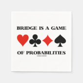 Bridge ist ein Spiel von Anzügen mit möglichen Kar Serviette (Vorderseite)