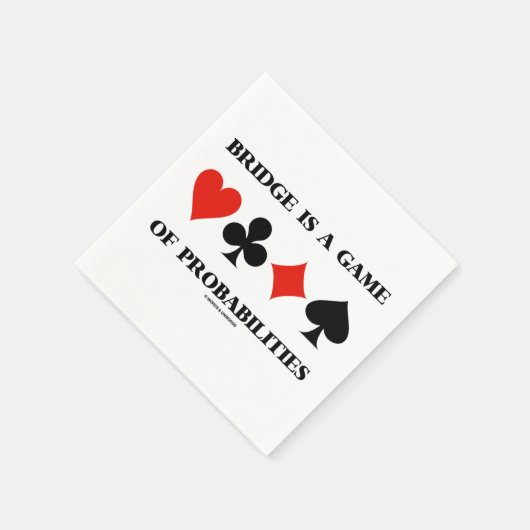 Bridge ist ein Spiel von Anzügen mit möglichen Kar Serviette (Ecke)