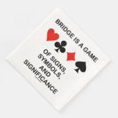 Bridge ist ein Spiel von Zeichen Symbole Bedeutung Serviette (Ecke)