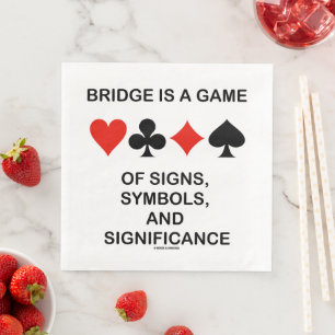 Bridge ist ein Spiel von Zeichen Symbole Bedeutung Serviette