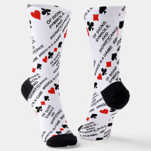 Bridge ist ein Spiel von Zeichen Symbole Bedeutung Socken