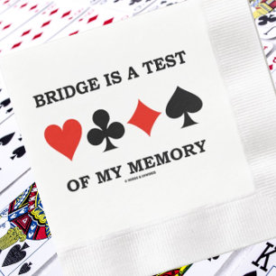 Bridge ist ein Test für die vier Speicherkarten-An Serviette