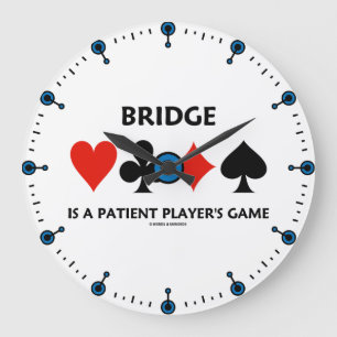 Bridge ist ein vierkartengroßer Anzug eines Spiele Große Wanduhr