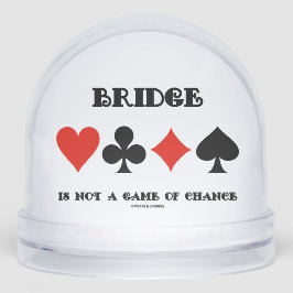 Bridge ist kein Glücksspiel mit vier Anzügen Schneekugeln