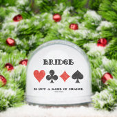 Bridge ist kein Glücksspiel mit vier Anzügen Schneekugeln (Weihnachten)