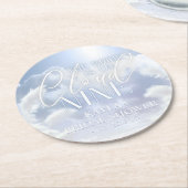 Bridge ist On Cloud Nine 9 Pampas Brautparty Runder Pappuntersetzer (Angewinkelt)