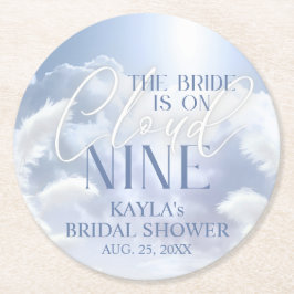 Bridge ist On Cloud Nine 9 Pampas Brautparty Runder Pappuntersetzer