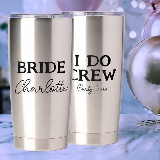 Bridge Junggeselinnen-Abschied I Do Crew Stainless Thermobecher