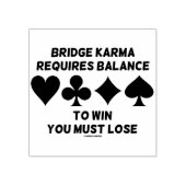 Bridge Karma erfordert Balance zu gewinnen Sie müs Gummistempel (Prägung)
