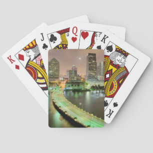 Bridge leads across waterway to downtown Miami Spielkarten