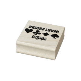 Bridge Lover Inside Four Card Anzug Gummistempel