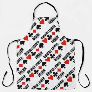 Bridge Lover Inside Four Card Anzug Schürze