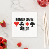 Bridge Lover Inside Four Card Anzugs Spaß Serviette (Beispiel)