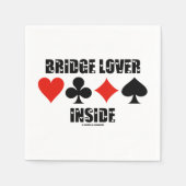 Bridge Lover Inside Four Card Anzugs Spaß Serviette (Vorderseite)