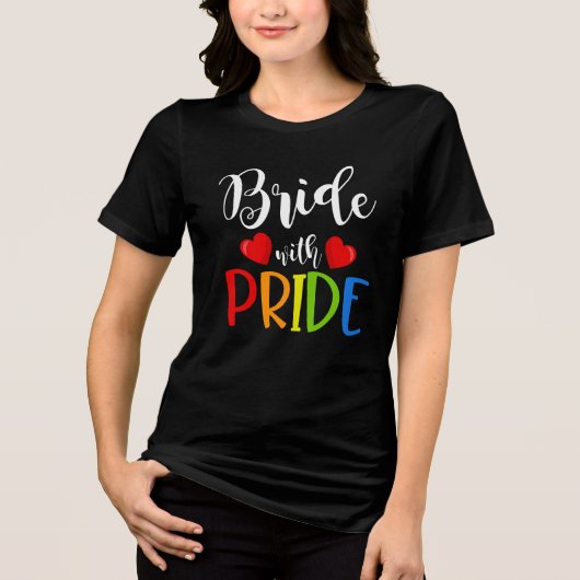 Bridge mit Pride LGBTQ+ Hochzeit Tri-Blend Shirt (Vorderseite)
