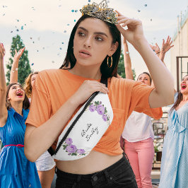 Bridge Name Lila Floral Elegante Gold Glitzer Geo Bauchtasche