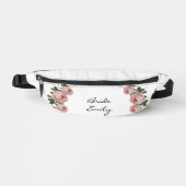 Bridge Name Pink Floral Elegante Gold Glitzer Geo Bauchtasche (Vorderseite)