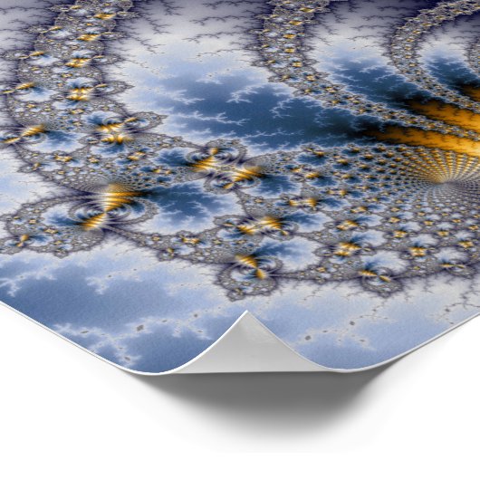 Bridge Network - Mandelbrot Fraktal Art Poster (Ecke)