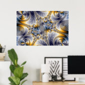 Bridge Network - Mandelbrot Fraktal Art Poster (Heimbüro)