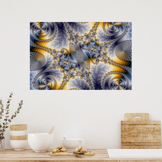 Bridge Network - Mandelbrot Fraktal Art Poster (Küche)