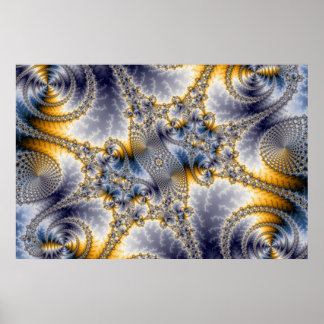 Bridge Network - Mandelbrot Fraktal Art Poster