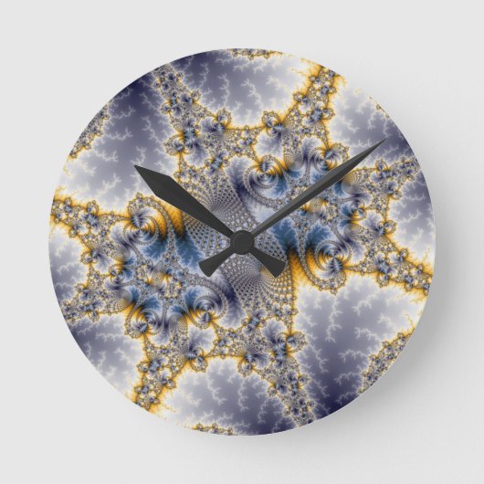 Bridge Network - Mandelbrot Fraktal Art Runde Wanduhr (Vorderseite)