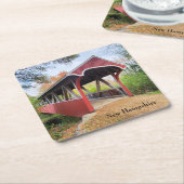 Bridge NH Herbst Belmont Rechteckiger Pappuntersetzer (angewinkelt)