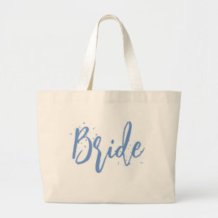 Bridge Niedlich Fun Calligraphy Script Simple Blue Jumbo Stoffbeutel