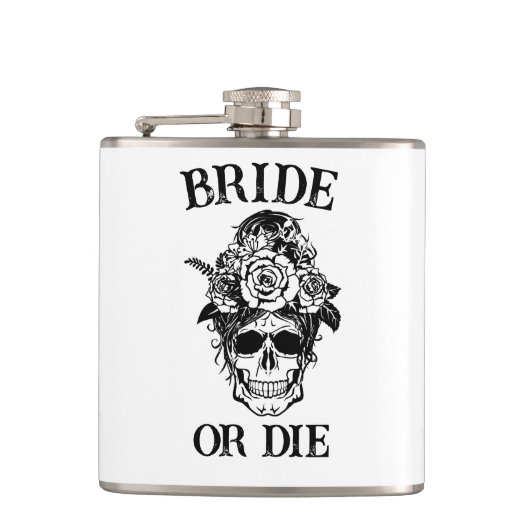 Bridge oder Die Gothic-Junggeselinnen-Abschied kun Flachmann (Vorderseite)