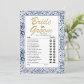 Bridge oder Groom Spiel voll editierbare Karte (Stehend Vorderseite)