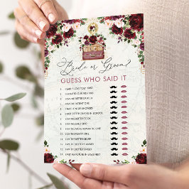 Bridge oder Groom Travel Map Brautparty Game Card Einladung