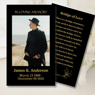 Bridge of Liebe Black Memorial Gebet Fotokarte Visitenkarte