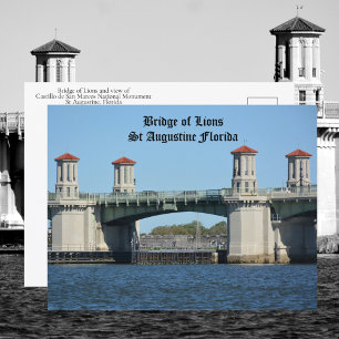 Bridge of Lions St Augustine Florida Reise Postkarte
