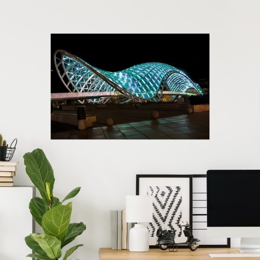 Bridge of Peace, Tbilisi, Georgia Poster (Heimbüro)