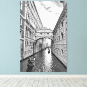 Bridge of Sighs w/gondolier Leinwanddruck (Insitu (Holzboden))