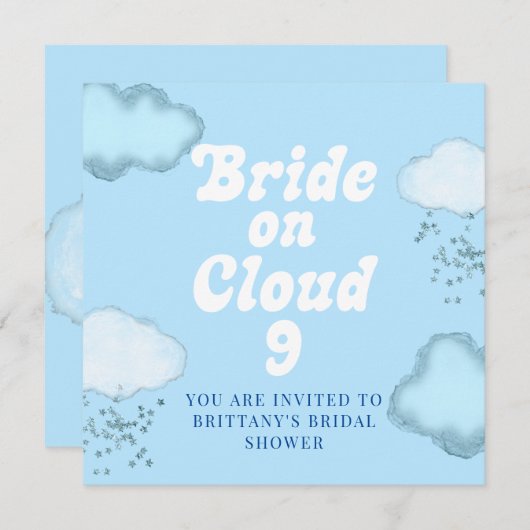 Bridge on Cloud 9 Brautparty Bachelorette Einladung (Vorne/Hinten)