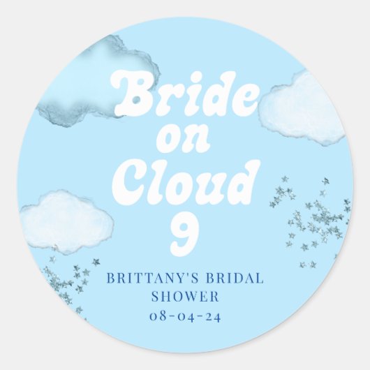 Bridge on Cloud 9 Brautparty Bachelorette Runder Aufkleber (Vorderseite)