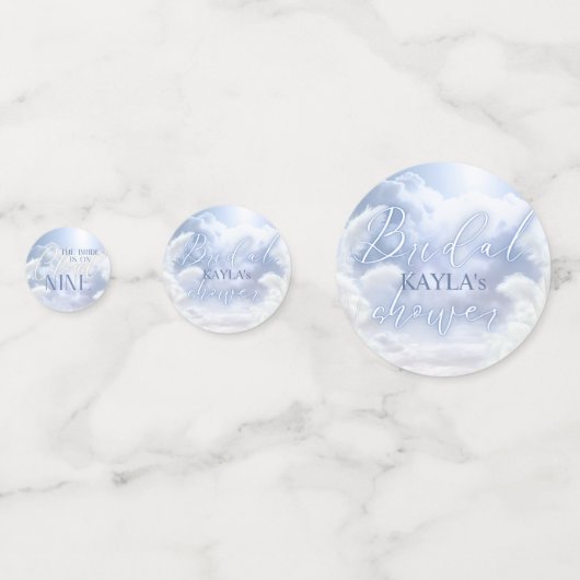 Bridge on Cloud Nine 9 | Pampas, Wolken, Blauer Hi Konfetti (Rückseiten)