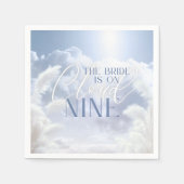 Bridge on Cloud Nine 9 White Pampas Brautparty Serviette (Vorderseite)