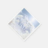 Bridge on Cloud Nine 9 White Pampas Brautparty Serviette (Ecke)