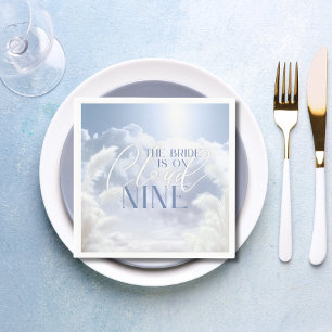 Bridge on Cloud Nine 9 White Pampas Brautparty Serviette