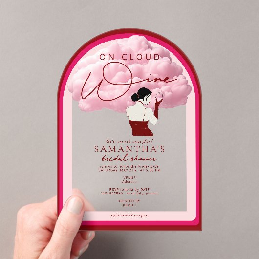 Bridge on Cloud Wine Napa Weinkeller Junggeselinne Acryleinladungen (Insitu (Handheld))