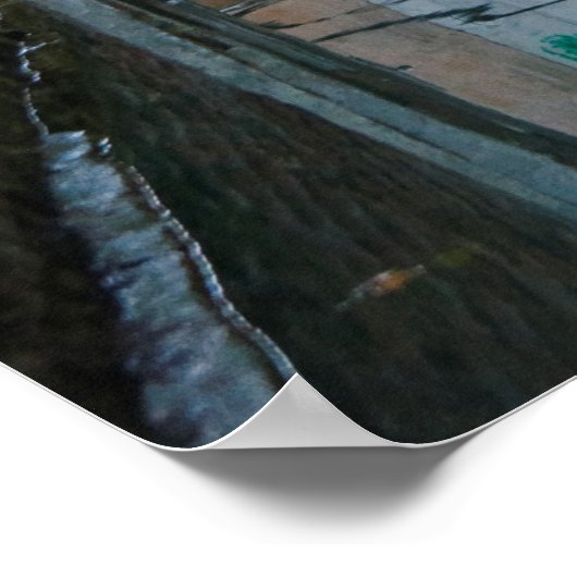 Bridge over Venice canal Poster (Ecke)