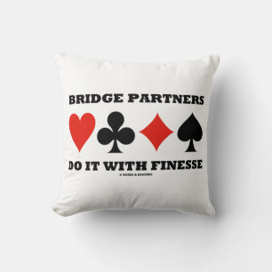 Bridge-Partner tun dies mit Finesse Four-Card-Anzü Kissen