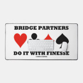 Bridge-Partner tun dies mit Finesse Four-Card-Anzü Schreibtischunterlage (Tastatur & Maus)