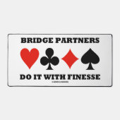 Bridge-Partner tun dies mit Finesse Four-Card-Anzü Schreibtischunterlage (Vorderseite)